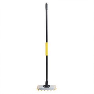 The Bulldozer! Heavy Duty Deck Scrub Brush Complete With Handle