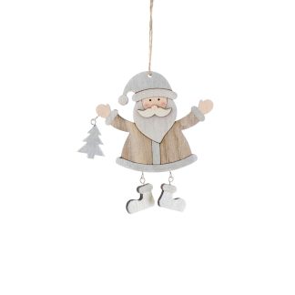 Christmas Tree Decorations - Wooden Santa Clause