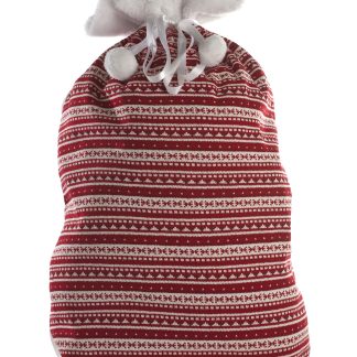 Scandi Patterned Christmas Present Sack