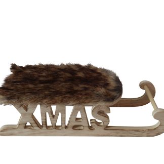 Christmas Table Decoration - Rustic Wooden Sleigh