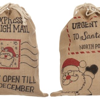 Hessian 'Santa Mail' Christmas Present Sacks