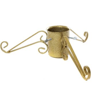 Christmas Tree Stand - Oranate Heavy Duty Gold Sparkly Stand - 5inch - Heavy Duty