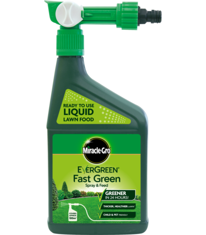 Miracle-Gro Spray & Feed Fast Green Liquid Lawn Food - 1l