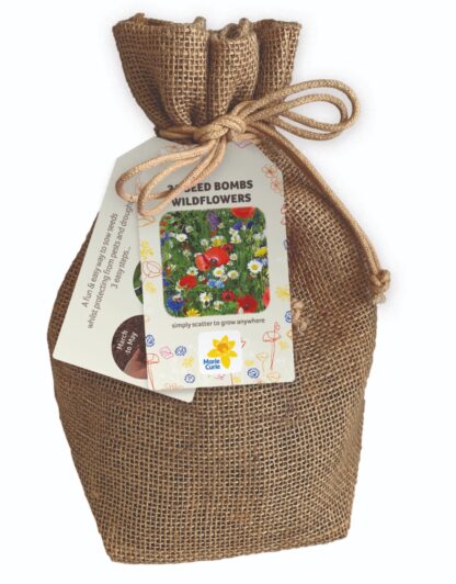 Seed Bombs Wildflowers Jute Bag