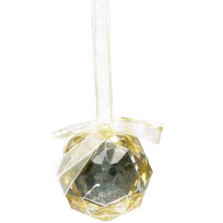 Christmas Decoration - Gold Chrystal Cut Jewel