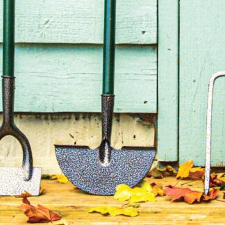 Green & Grey Carbon Steel Garden Long Handled Half Moon Lawn Edging Iron