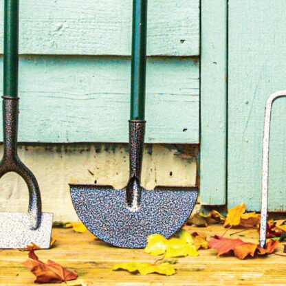 Green & Grey Carbon Steel Garden Long Handled Half Moon Lawn Edging Iron
