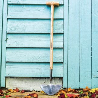 Ash & Steel: Heavy Duty Stainless Steel Long Handled Half Moon Lawn Edging Iron With Ash Handle