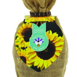 Jute Pouch Sunflower Seed Starter Kit