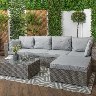Monte Carlo - High Back Rattan Garden Furniture Sofa Set With Coffee Table