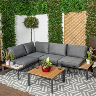 Anassa - Contemporary Aluminium Framed Corner Sofa Set And Coffee Table