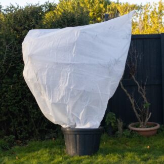 Pack of Three - Extra Thick (30gsm) Large Frost Protection Fleece Plant Jacket With Drawstring Closing Cord (0.8m x 1.2m)