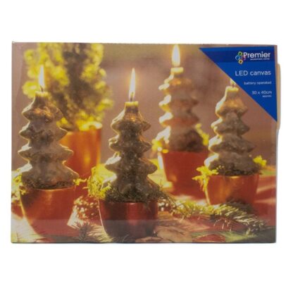 Christmas Tree Candle Canvas