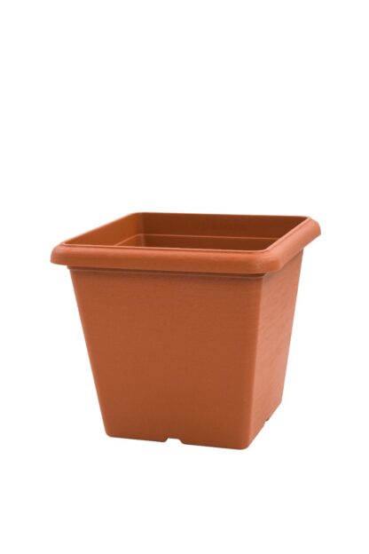 20cm Terracotta Cube Pot