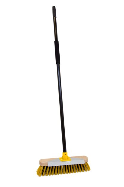 The Bulldozer! Heavy Duty Utility Broom Complete With Scraper & Handle