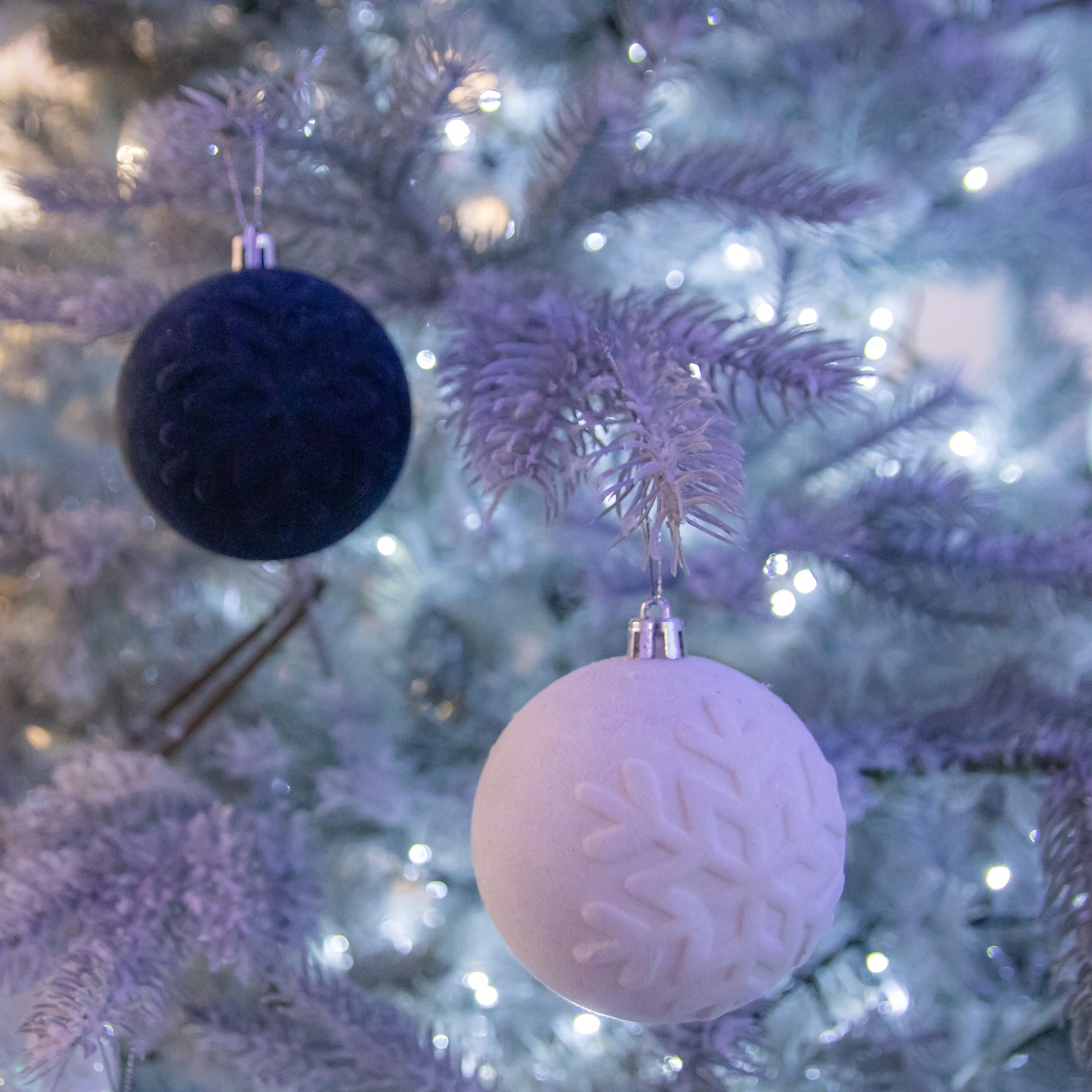 Christmas Tree Decorations - Assorted Ice Blue