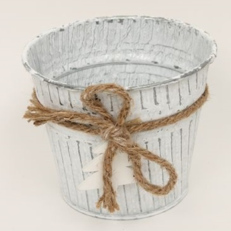 Small Metal House Plant Pot With Rope Detail