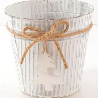 Large Metal House Plant Pot With Rope Detail