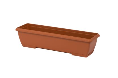 42cm Terracotta Mini Trough With Saucer