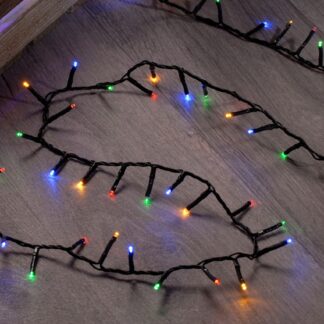 Christmas Lights - 100 Multicolour Led Timer Lights - Battery Operated