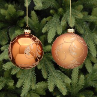 Christmas Tree Decoration - Copper Bauble