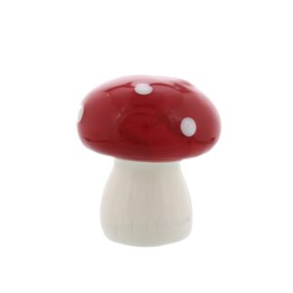 Christmas Decoration - Ceramic Red And White Mushroom