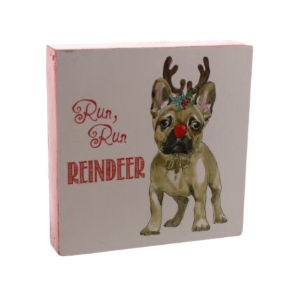 Christmas Decoration - Run Run Reindeer Dog Sign