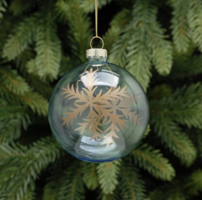 Christmas Tree Decoration - Snowflake Detail Bauble