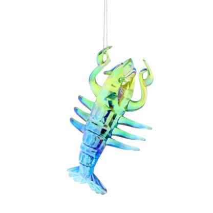 Christmas Tree Decoration - Olive Green And Blue Lobster