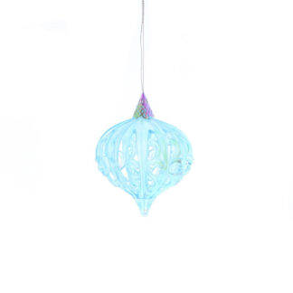 Christmas Decoration - Blue Iridescent Bauble