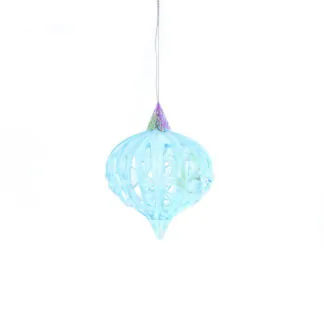 Christmas Decoration - Blue Iridescent Bauble