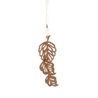 Christmas Decoration - Hanging Gold Glitter Cascading Leaves