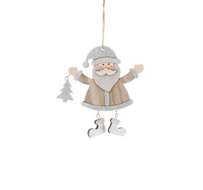 Christmas Tree Decorations - Wooden Santa Clause
