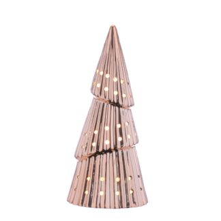 Christmas Decoration - Led Copper Porcelain Tree - Battery Operated
