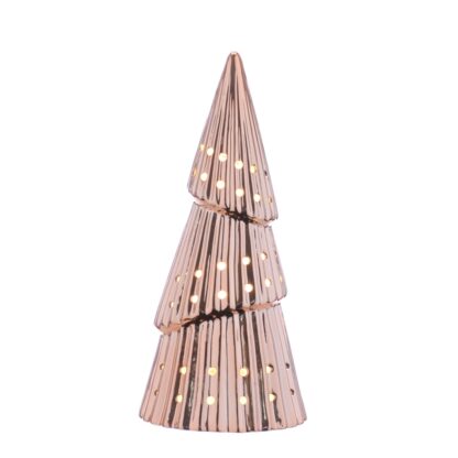 Christmas Decoration - Led Copper Porcelain Tree - Battery Operated