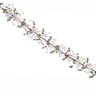 Christmas Decoration - Sage Green And White Berry Garland