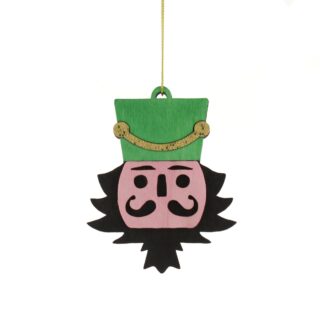 Christmas Tree Decoration - Wooden Nutcracker With Green Hat