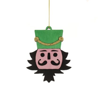 Christmas Tree Decoration - Wooden Nutcracker With Green Hat