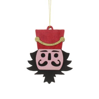 Christmas Tree Decoration - Wooden Nutcracker With Red Hat