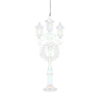 Christmas Tree Decoration - Clear And Iridescent Street Lamp