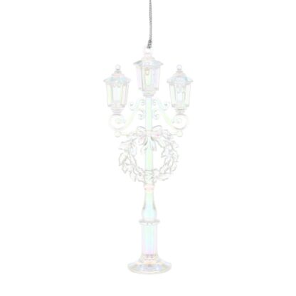 Christmas Tree Decoration - Clear And Iridescent Street Lamp