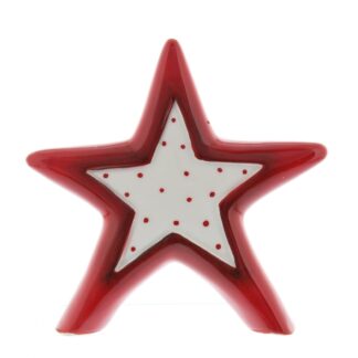 Christmas Decoration - Red And White Star
