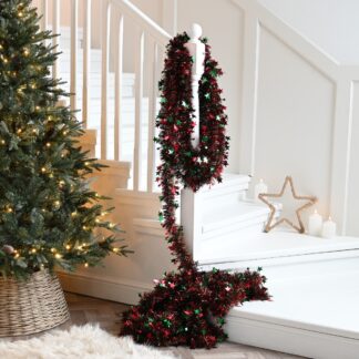 Christmas Tree Decoration Super Long Red And Green Star Tinsel