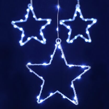 Christmas Lights - Star Curtain Light - White Led Light