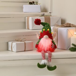 Christmas Decoration - Led Light Dangly Leg Elf Gonk