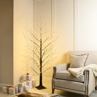 Christmas Tree - 150cm Microdot Black Tree - 900 Led Warm White