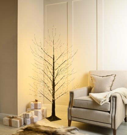 Christmas Tree - 150cm Microdot Black Tree - 900 Led Warm White