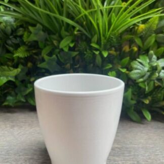 White Glazed Ceramic Pot