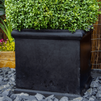Grosvenor Faux Lead Grey Cube Planter - Large