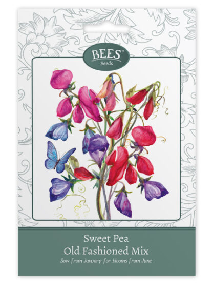 Old Fashioned Climbing Mix - Sweet Pea Flower Seed Packet